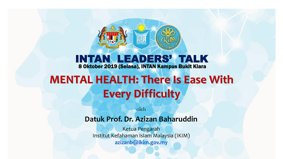 INTAN Leader's Talk: Mental Health